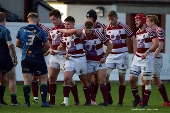 Watsonians vs Boroughmuir 21.10.17 scrum prepare